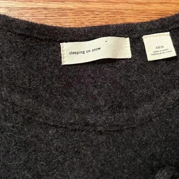Anthropologie Sleeping On Snow Poncho Wool Gray Oversized Size ZS/Small - Picture 8 of 10